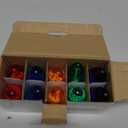 CHYSUPER C7 Replacement Bulbs, Christmas Lights Bulbs, 0.6W Multi-Color Clear LED Light Bulbs, Colorful Light for Xmas Tree Patio Prom Indoor Outdoor String Lights Decor, E12 Candelabra Base-10 Pack