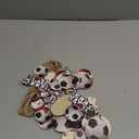 Karenhi 24 Pcs Christmas Soccer Ball Ornament Wooden Soccer Snowman Ornament Wood Ball Christmas Tree Ornaments Wood Cutouts Decorative Hanging Ornaments for Xmas Holiday Party Decoration