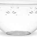 PLASTICPRO Disposable Round Serving Bowls, Party Snack or Salad Bowl, Medium, Plastic Crystal Clear Pack of 4
