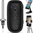 Wireless Camera Remote Control for iPhone & Android, TikTok Scrolling Remote with Phone Holder and Tripod Mount Adapter, Bluetooth Photo and Video Clicker with Front/Rear Camera Switch Neck Strap