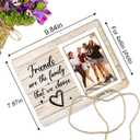 Family Picture Frame, Best Friend Picture Frame Gifts for Best Friend Women BFF Sister, Friends Are the Family We Choose Wooden Photo Frame 4 x 6Inch Heart Pattern12P054