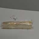 Brushed Brass M10 Threaded Extension Rod 12 Inches for Pendant Light, Chandelier, Island Lighting,Lighting Fixture downrods & Stems,12 Inches 11.4mm OD (0.449) x 300mm L (11.81)