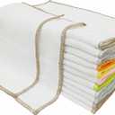 Mother-Earth 12 Pack Cotton Dish Cloths, Ultra Absorbent Quick-Drying Cleaning Cloths, Reusable and Eco-Friendly Dish Rags for Kitchen Use