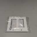 [2 Pack] BESTTEN 2-Gang Decorator Wall Plate, Standard Size, H4.53 x W4.57, Unbreakable Polycarbonate Outlet and Switch Cover, UL Listed, White