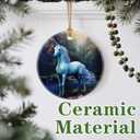 2 x Unicorn Ornament, Christmas Ornament  Christmas Tree Decor, Holiday Decoration, Stocking Stuffer, Festive Gift Idea, Gifts for Unicorn Lover, Friends, and Family