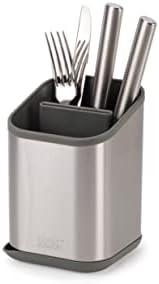 Joseph Joseph Duo Stainless Steel Silverware Flatware Drainer, Kitchen Utensil Organizer
