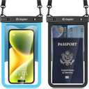 Rynapac [Up to 8.5" Waterproof Phone Pouch - 2 Pack IPX8 Waterproof Phone Case for iPhone 17 16 15 14 Pro Max Galaxy S26 Ultra, Touchscreen & Underwater Photography, Beach Cruise Travel Essentials