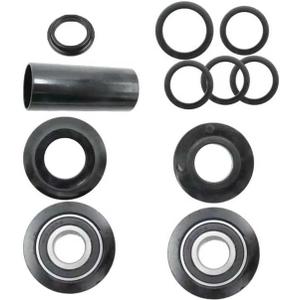 Bike Bicycle Bottom Bracket Set 19mm Black, Bottom Bracket Kit, American BB BMX, American Style Bearing Kit with Cups, Washers & Spacer Tube