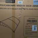 VIVOHOME Polycarbonate Window Door Awning Canopy Transparent with Black Bracket 40 Inch x 80 Inch