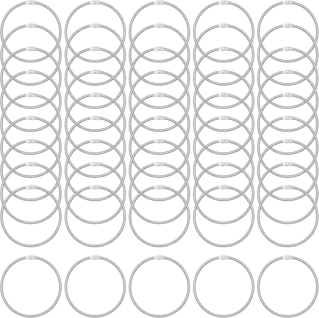 50 Pack Heavy Duty 3 Inch Binder Rings, Large Metal Loose Leaf Binder Rings for Index Cards, Key Ring, Office, School, Home Organizing, Notebook, Documents, Recipe Books