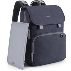 Mommore Diaper Bag Backpack Unisex Baby Bag Large Diaper Bag with Changing Pad, Insulated Pockets, Stroller Buckles, Durable Travel Backpack with Luggage Strap