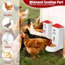 2Pack Oyster Shell and Grit Feeder Combo, PVC Chicken Feeder with Viewing Window/Lid, Hanging Gravity Chicken Grit Feeder, Coop Accessories for Healthier Hens and Eggs