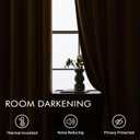 EMEMA Velvet Blackout Curtains 96 inches Long, Super Soft Luxury Thermal Insulated Curtains for Bedroom, Grommet Soundproof Elegant Window Drapes for Living Room W52 x L96 2 Panels Mustard Yellow