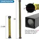 5FT RV Sewer Hose Extension, EXTREME Heavy Duty 24 Mil TPE Material for Abrasion Resistance and Crush Protection, Camper Sewer Extension Hose with Caps, Yellow