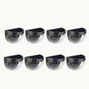 Outdoor Solar Step Lights for Stairs, Solar Fence Lights Waterproof LED Lighting, Yard Patio Pathway Pool Courtyard (Cool White Black, 8 Pack)