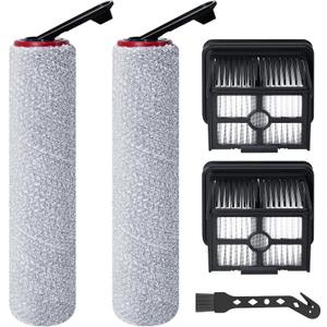 Roller Brush and HEPA Filter for DREAME H12 Pro FlexReach / H15 Pro Wet Dry Vacuum Cleaner Replacement Parts, 2 Roller Brush + 2 HEPA Filters + 1 Cleaning Brush