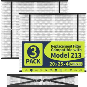 IYOUYA 3 Pack 213 Replacement Filter Compatible with AprilAire Whole House Air Purifiers 1210, 1620, 2210, 2216, 3210, 4200, MERV 13, 20 x 25 x 4 Air Filter