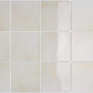 CRE8TIVE 4 Sheets Cream Beige Peel and Stick Tile Backsplash, Square Tiles Stick on Backsplash for Kitchen, 12"x12" Self Adhesive Waterproof Wall Tile Stickers for Bathroom, Laundry Room, Living Room