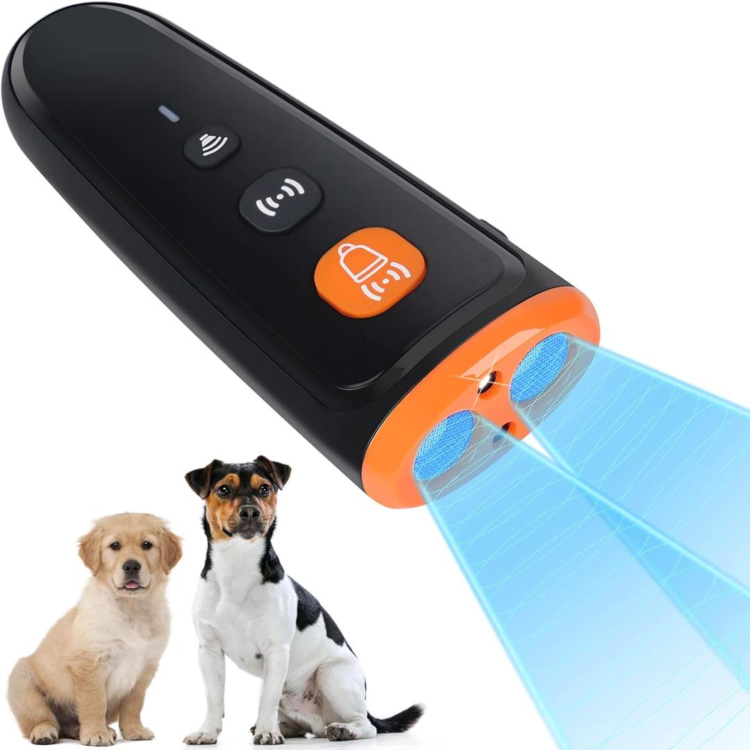 Anti Barking Device Ultrasonic Dog Bark Deterrent LED Flash+Sound Wave Drive Dog Barking Deterrent Dog Barking Control Devices Ultrasonic Bark Control Training &Behavior Aids for Dogs