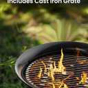 Large Propane Fire Pit 19 Inch, Gas Fire Pit with Grill Grate, Folding Legs, Hose Hooks, Propane Tank Holder, Cover & Carry Strap, Portable Outdoor Fire Pit for Camping, 58,000 BTU