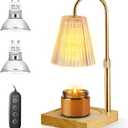 Candle Warmer Lamp with Timmer, Dimmer, Height Adjustment, with Candle, Wax Melt Warmer with 2 Bulbs, Home Decor, Gift for Women and Mom