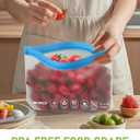 IDEATECH 20Pack Reusable Bags Dishwasher Safe, Leakproof Reusable Freezer Bags, BPA Free Healthy Food Storage Contaizers Sandwich Snack Baggies for Lunch Travel(8 Gallon 6 Quart 6 Snack,Colored)