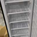 Frigidaire Upright Freezer, 6.5 cu. ft., Deep Freeze, Vinyl Coated Metal with Wire Shelving, Compact for Kitchen, RV, Dorm, Cabin, and Trailer, Platinum Design Series, Silver - 21D x 23W x 56H