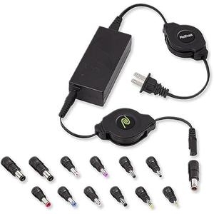 ReTrak 65W Universal AC Laptop Charger, ReTrak Laptop Charger with 13 Adapter Tips, Retractable Universale Laptop Power Adapter Charger, Ultrabook/Notebook/Netbook Wall Charger, ETCHGNBUNN2
