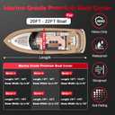 Comnova Boat Cover 20-22 FT - Marine Grade Trailerable Boat Cover Heavy Duty & Waterproof - Fit 20 to 22ft V-Hull, Tri-Hull, Fishing Boats, Runabout, Bowrider, Fish & Ski, and Pro-Style Bass Boats