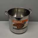 IMUSA 16Qt Stainless Steel Stock Pot with Lid, Large Cooking Pot for Soups, Boiling Seafood, Pasta, Stews, and Family Meals