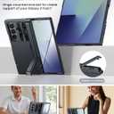 Vizvera for Samsung Galaxy Z Fold 7 Case RFID Wallet with Cards Holder[Kickstand][Camera Cover] Shockproof Silicone Protective Phone Case for Z Fold 7 2025-Black