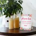 2 x Flower Bar Table Sign 5x7 Inch, Wedding Flowers Small Wooden Stand, Bridal Shower Table Sign, Flower Bar Desk Decor