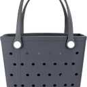 Beach Tote Bag, Original Large Rubber Beach Bag for Women, Pool Bag (Grey)