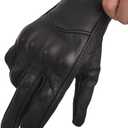 sibewora Motorcycle Gloves for Men Motocycle Gloves Touchscreen Full Finger Leather Gloves Riding Driving Biker Glove Black (XXL)
