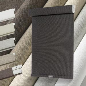 Persilux No Drill No Tools 100% Blackout Roller Shades for Windows,Linen Fabric Cordless Roller Blinds,Custom Blinds for Home,Bedroom,Living Room,Dark Brown-Blackout,Custom Size