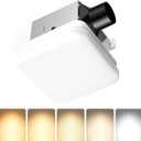 Consciot 50 CFM Bathroom Exhaust Fan with Light, 1000lm LED Light, 7.25*7.5*5 Inches