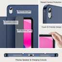 JETech Case for iPad (A16) 11th Generation 11 Inch 2025 / iPad 10th Generation 10.9 Inch 2022, Slim Smart Cover with Hard PC Translucent Back, Supports Touch ID, Auto Wake/Sleep (Deep Navy)