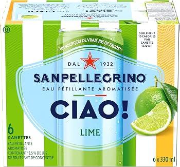 San Pellegrino Ciao Lime 6X Cans 24 Pack Expired 10/2027