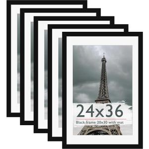 24x36 Poster Frame Black 5 Pack, for Wall Mounting