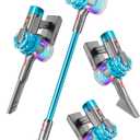 BLAXTEM 4-in-1 Kids Toy Vacuum that Works with Suction, Toy Electric Toddler Vacuum Cleaner for Children Boys & Girls, Toddlers Toys Cleaning Set for Pretend Play (Blue)