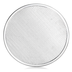New Star Foodservice Restaurant-Grade Seamless Aluminum Pizza Baking Screen, 12 Inch,6 Count