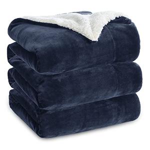 Bedsure GentleSoft Sherpa Fleece Blankets Queen Size for Bed - Thick and Warm, Soft Fuzzy Plush Queen Blanket for Winter, Navy, 90x90 Inches Bedsure GentleSoft Sherpa Fleece Blankets Queen Size for Bed - Thick and Warm, Soft Fuzzy Plush Queen Blanket for Winter, Navy, 90x90 Inches