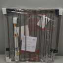 Cumbor 29.243" Baby Gate for Stairs, Wall-Mounted (Drill Required), Expandable No Bottom Bar Dog Gate, Auto Close Extra Wide Walk Thru, Pet & Toddler Proof Gate, Top & Bottom of Stairways (Brown)