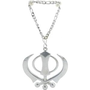 S,S Store Silver Colour Khanda For Car Rear Mirror(Car Hanging)