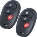 MechanMagic Car Key Fob Replacement for Toyota Tundra Tacoma Sequoia Sienna Highlander Keyless Entry Remote Control 2005 2006 2007 2008 2009 2010 2011 2012 2013 FCC ID:GQ43VT20T 2 Pack