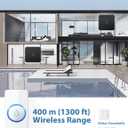 AVANTEK Wireless Doorbell, Waterproof Door Bell Chime Operating at over 1300 Feet, Classroom Doorbell with 52 Melodies, CD Quality Sound and LED Flash, 1 Button + 2 Plug-in Receivers, D-3W