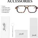 JOVAKIT Fashion Square Blue Light Glasses for Men Women Square Aviator Glasses Style Computer Eyeglasses Anti Eyestrain (01 Tortoise)