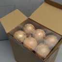 24 Pcs Neutral Textured Christmas Ball Ornaments 2.36'' Vintage Christmas Tree Decor Modern Rustic Brown Ornaments with Loop Shatterproof Hanging Ball for Xmas Farmhouse Decor (Light Brown)