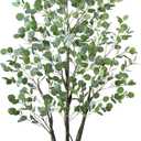 Caxchiling Artificial Eucalyptus Tree 6FT, Fake Tree for Indoor Outdoor, Lifelike Faux Large Floor Plants with Heavy Trunk with Vines and Moss Topper, Home Office Decor for Living Room Bedroom Doorway
