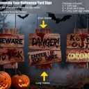 Halloween Decorations, 3 Pack 19" x 16" Yard Signs Stakes Props Outdoor Decor Scary Zombie Vampire Graves Holiday Party Supplies